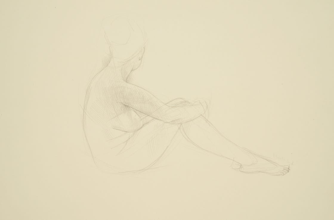 Ajalee, 2014, silverpoint on prepared paper, 9.5 x 13.5 (sheet size)