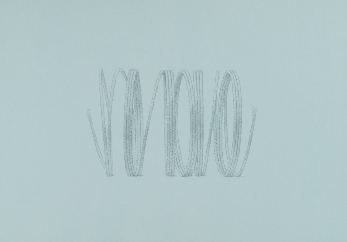 Arrhythmia, 2020, silverpoint on prepared paper, 10.75 x 13.25 inches