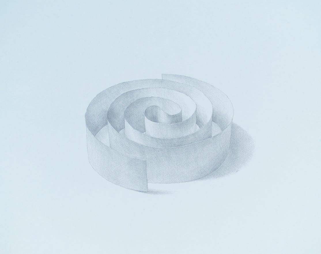 Fermat, 2016, silverpoint on prepared paper, 10 x 12 inches (sheet size)