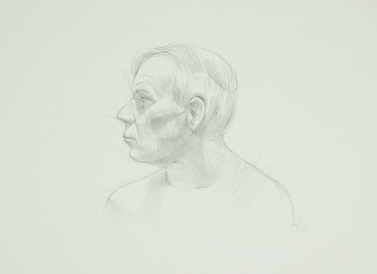 silverpoint, metalpoint, drawing, life drawing, nude figure, Tom Mazzullo