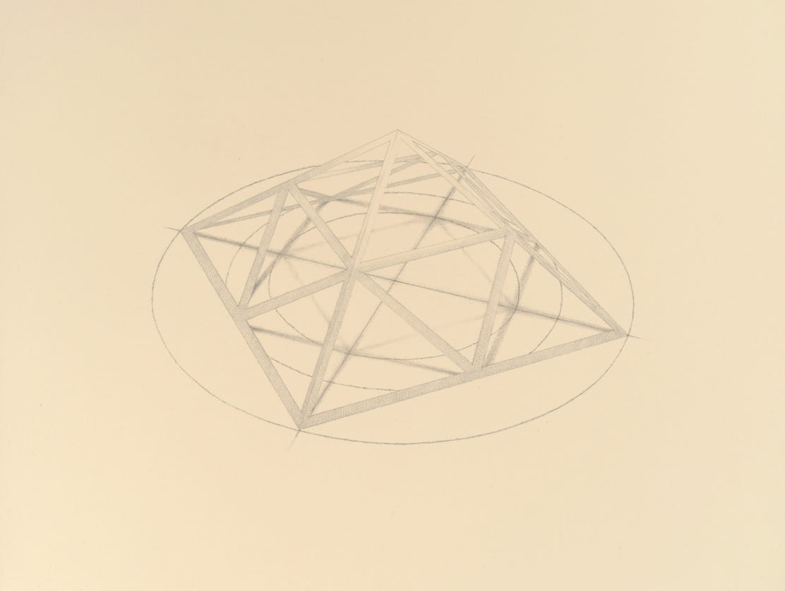 Two-Part Invention No. 17, 2021, silverpoint on prepared paper, 10 1/4 x 13  inches